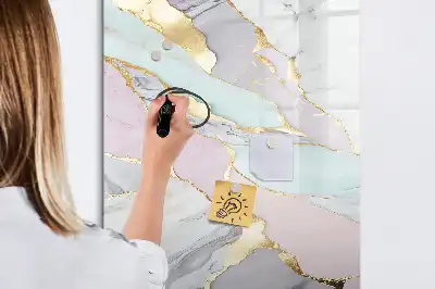Magnetinė lenta sauso valymo su marmuro raštu