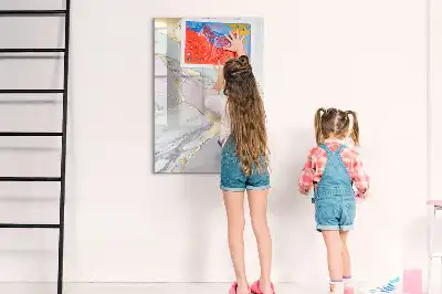 Magnetinė lenta sauso valymo su marmuro raštu