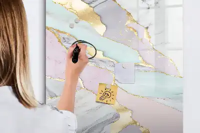 Magnetinė lenta sauso valymo su marmuro raštu