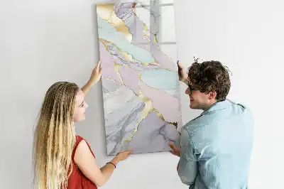 Magnetinė lenta sauso valymo su marmuro raštu
