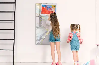 Magnetinė lenta sauso valymo su marmuro raštu