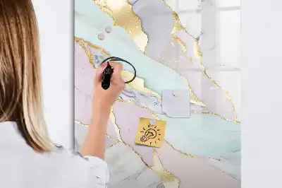 Magnetinė lenta sauso valymo su marmuro raštu