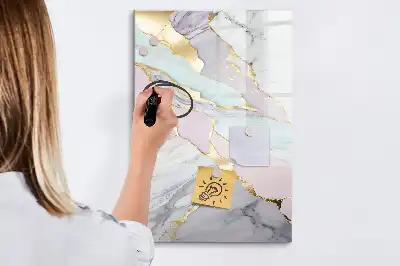 Magnetinė lenta sauso valymo su marmuro raštu