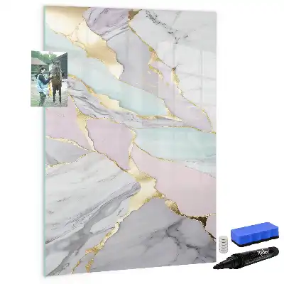 Magnetinė lenta sauso valymo su marmuro raštu