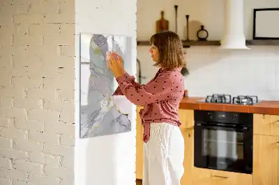 Magnetinė lenta sauso valymo su marmuro raštu
