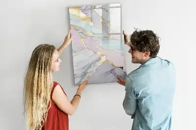 Magnetinė lenta sauso valymo su marmuro raštu