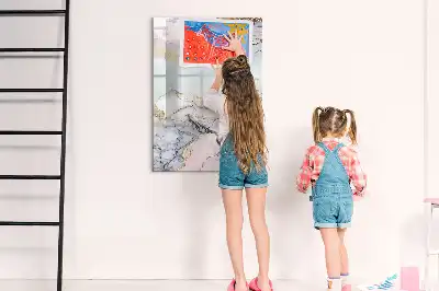 Magnetinė sauso valymo lenta marmuro rašto