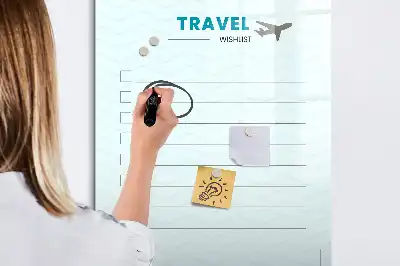 Magnetinė sauso valymo lenta kelionių planuoklis