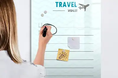 Magnetinė sauso valymo lenta kelionių planuoklis