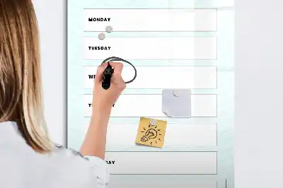 Magnetinė sauso valymo lenta savaitės planuoklis