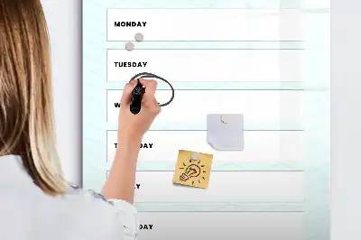 Magnetinė sauso valymo lenta savaitės planuoklis