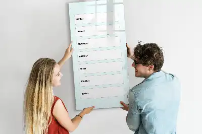 Magnetinė sauso valymo lenta savaitės planuoklis