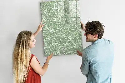 Magnetinė sauso valymo lenta su didelių lapų raštu