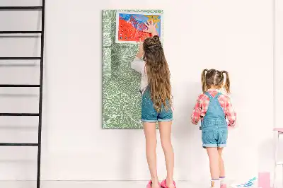 Magnetinė sauso valymo lenta su didelių lapų raštu