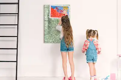 Magnetinė sauso valymo lenta su didelių lapų raštu
