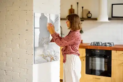 Magnetinė sauso valymo lenta dekoratyvinio marmuro rašto