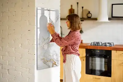 Magnetinė sauso valymo lenta dekoratyvinio marmuro rašto