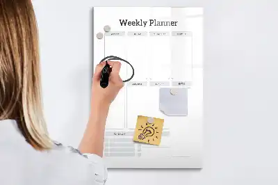 Magnetinė sauso valymo lenta savaitės planuoklis