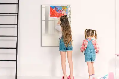 Magnetinė sauso valymo lenta subtilios gėlės