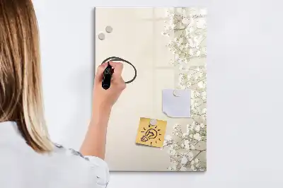 Magnetinė sauso valymo lenta subtilios gėlės