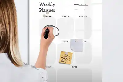 Magnetinė savaitės planuotė sauso valymo lenta