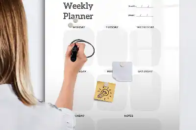 Magnetinė savaitės planuotė sauso valymo lenta