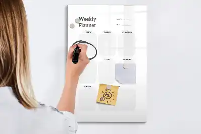 Magnetinė savaitės planuotė sauso valymo lenta