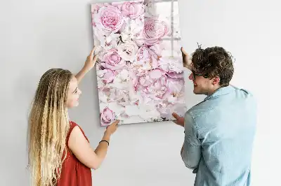 Magnetinė sauso valymo lenta rožių motyvu