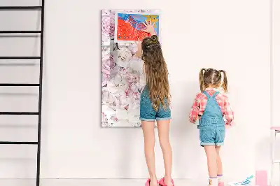 Magnetinė sauso valymo lenta rožių motyvu