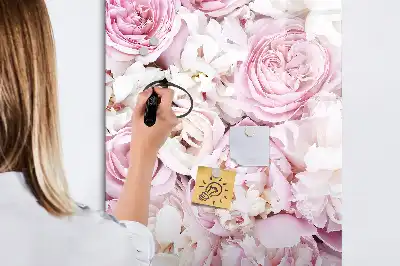 Magnetinė sauso valymo lenta rožių motyvu