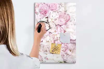 Magnetinė sauso valymo lenta rožių motyvu