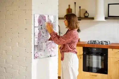 Magnetinė sauso valymo lenta rožių motyvu