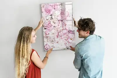 Magnetinė sauso valymo lenta rožių motyvu