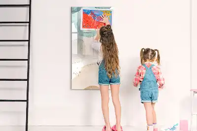 Magnetinė sauso valymo lenta pastelių taškuotas raštas