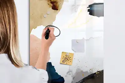 Magnetinė sauso valymo lenta akvarelinės abstrakcijos rašto