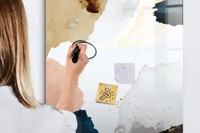 Magnetinė sauso valymo lenta akvarelinės abstrakcijos rašto