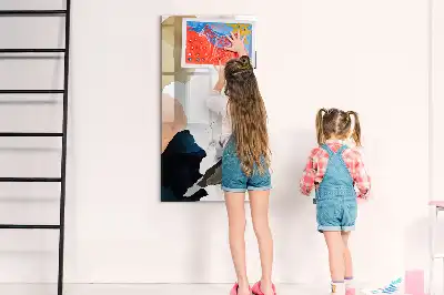 Magnetinė sauso valymo lenta akvarelinės abstrakcijos rašto