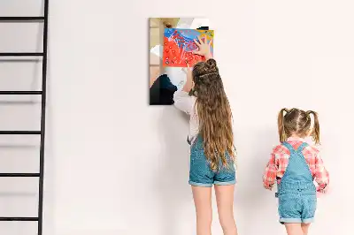 Magnetinė sauso valymo lenta akvarelinės abstrakcijos rašto