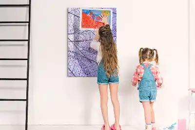 Sauso valymo magnetinė lenta su lapo struktūra