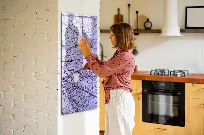 Sauso valymo magnetinė lenta su lapo struktūra