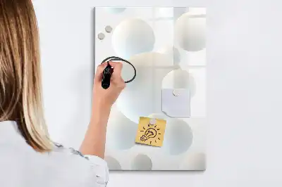 Magnetinė sauso valymo lenta sferos abstrakcijos dizaino