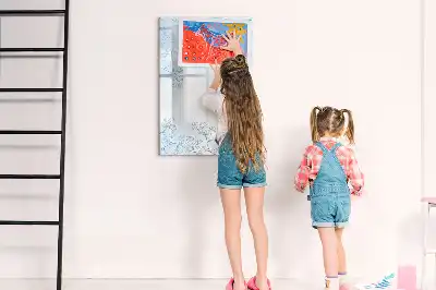 Magnetinė sauso valymo lenta su gėlių eskizo raštu