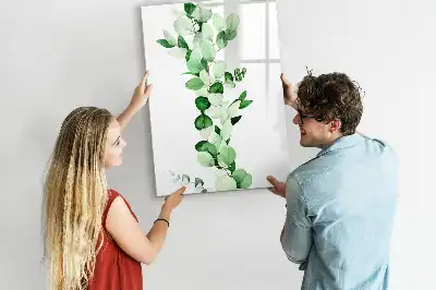 Magnetinė sauso valymo lenta su nendrių lapų raštu