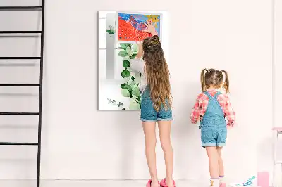 Magnetinė sauso valymo lenta su nendrių lapų raštu