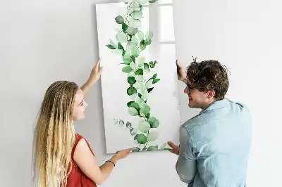 Magnetinė sauso valymo lenta su nendrių lapų raštu
