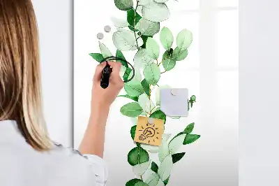 Magnetinė sauso valymo lenta su nendrių lapų raštu