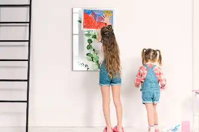 Magnetinė sauso valymo lenta su nendrių lapų raštu