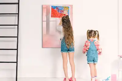 Magnetinė sauso valymo lenta rožinio marmuro rašto