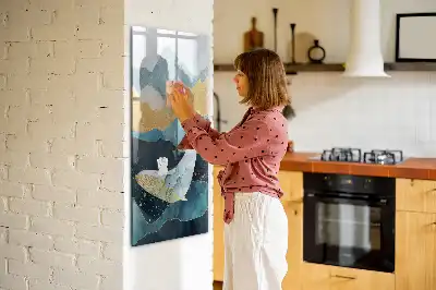 Magnetinė sauso valymo lenta Marmurinis banginis