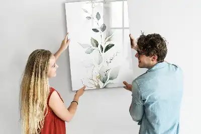 Magnetinė sauso valymo lenta su nendrių lapų raštu